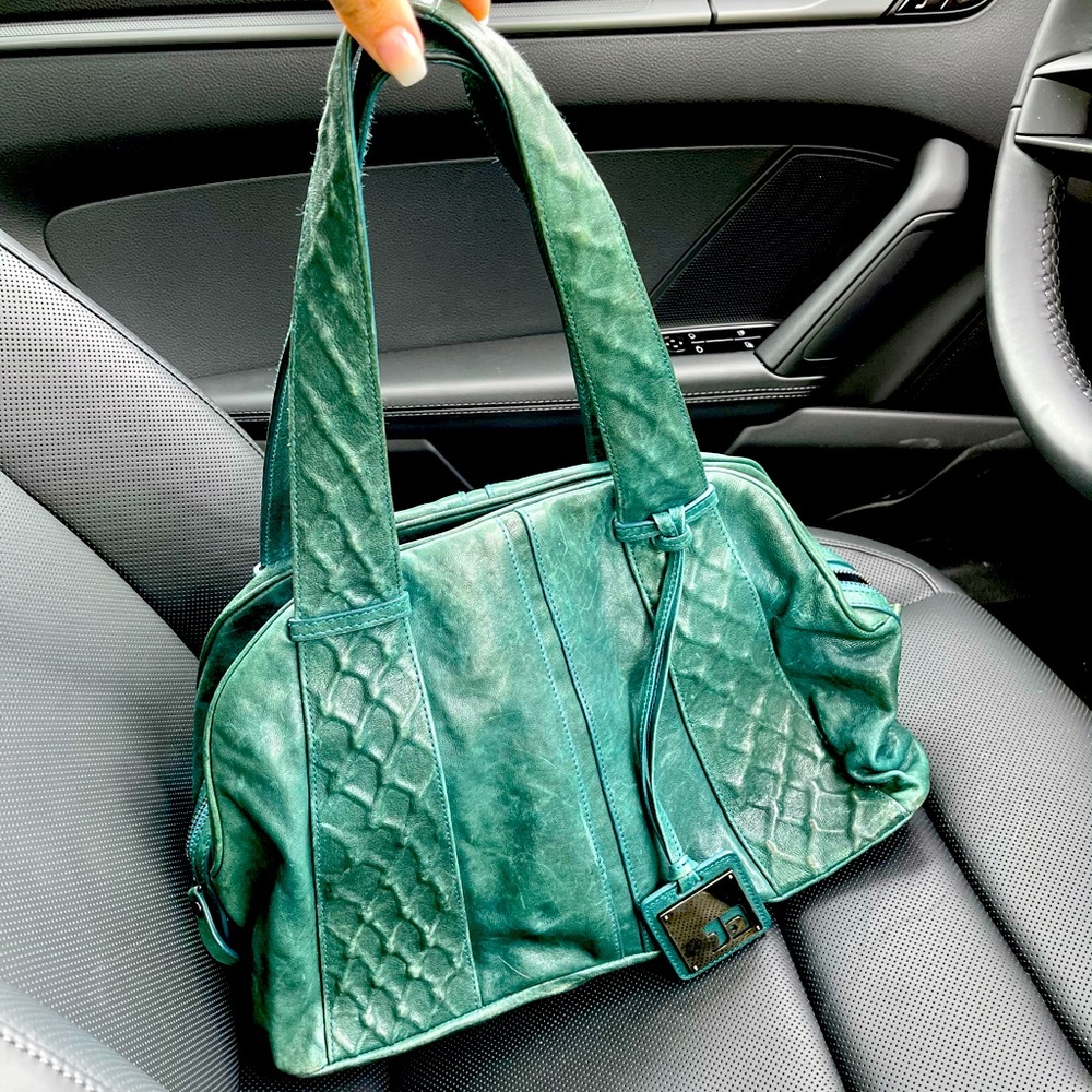 Joe’s Jeans Vegan Leather Emerald Green Ha…